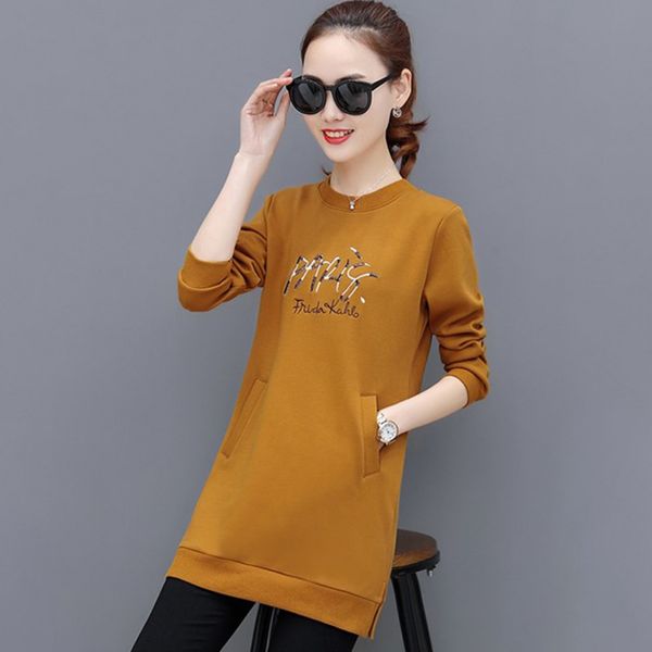 fashion trend embroidered letter long pullover korean style round neck long-sleeved sweatshirt femme off season, Black
fashion trend embroidered letter long pullover korean style round neck long-sleeved sweatshirt femme off season, Black