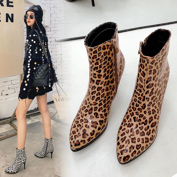 lvabc 2019 new women zip boots leopard print ankle boots for women thin heels fashion pointed toe ladies shoes 32-43, Black
lvabc 2019 new women zip boots leopard print ankle boots for women thin heels fashion pointed toe ladies shoes 32-43, Black