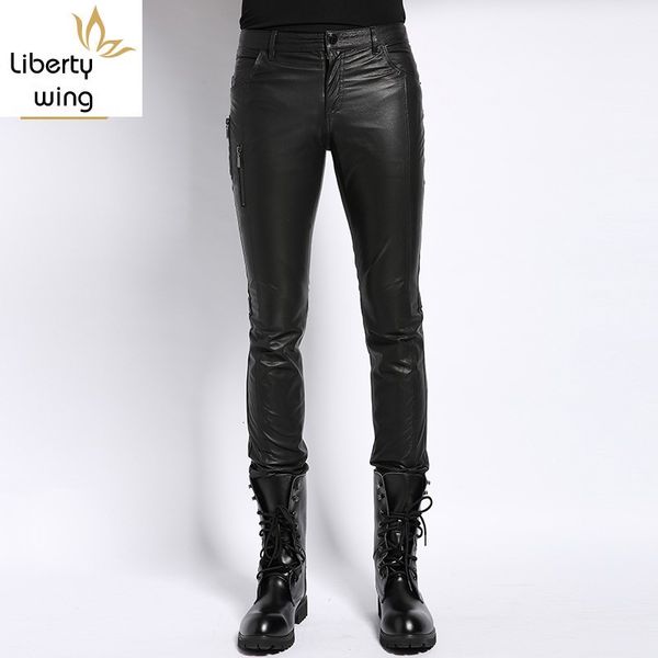 men's pants plus size 4xl autumn male fashion real leather biker pencil streetwear slim casual full length trousers men, Black
men's pants plus size 4xl autumn male fashion real leather biker pencil streetwear slim casual full length trousers men, Black