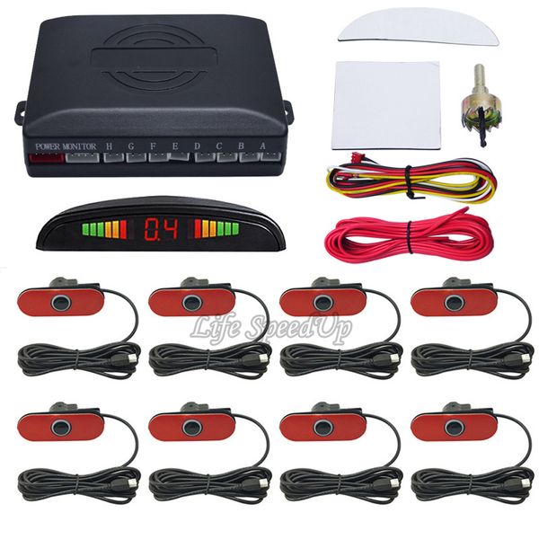 8 sensor system kit 16.5mm flat cars detector parking automotivo reverse backup radar as car assist silver and so on
8 sensor system kit 16.5mm flat cars detector parking automotivo reverse backup radar as car assist silver and so on