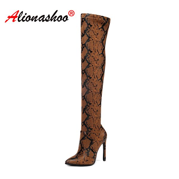 women over the knee boots leopard stretch fabric boots 12cm thin high heels for ladies pointed toe gold silver club shoes, Black
women over the knee boots leopard stretch fabric boots 12cm thin high heels for ladies pointed toe gold silver club shoes, Black