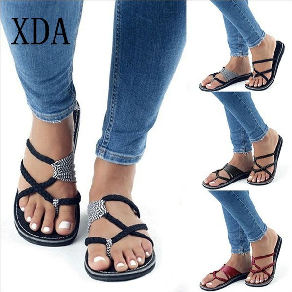 xda lady summer knot weave slipper female mujer slippers sandalia fashion casual flat thong flip flops leisure beach slides shoe, Black
xda lady summer knot weave slipper female mujer slippers sandalia fashion casual flat thong flip flops leisure beach slides shoe, Black