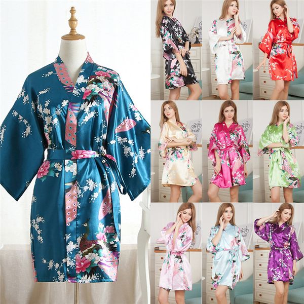 new fashion women's v neck three quarter sleeve sleepwear silk satin kimono robe ladies floral print slim sleepwear summer, Black;red
new fashion women's v neck three quarter sleeve sleepwear silk satin kimono robe ladies floral print slim sleepwear summer, Black;red