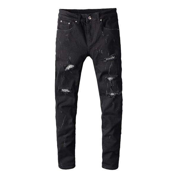 new high street fashion mens skinny jeans men's zebra print ripped black jeans slim holes destroyed stretch denim pants, Blue
new high street fashion mens skinny jeans men's zebra print ripped black jeans slim holes destroyed stretch denim pants, Blue
