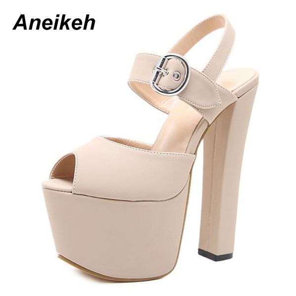 aneikeh women platform super high heel open toe sandals thick heel fashion high heels shoes pumps black size 34 - 40 y200405
aneikeh women platform super high heel open toe sandals thick heel fashion high heels shoes pumps black size 34 - 40 y200405