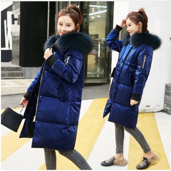 women's winter warm hooded long coats 2018 autumn female fashion outwear ladies casual faux fur collar down parka jackets, Black
women's winter warm hooded long coats 2018 autumn female fashion outwear ladies casual faux fur collar down parka jackets, Black