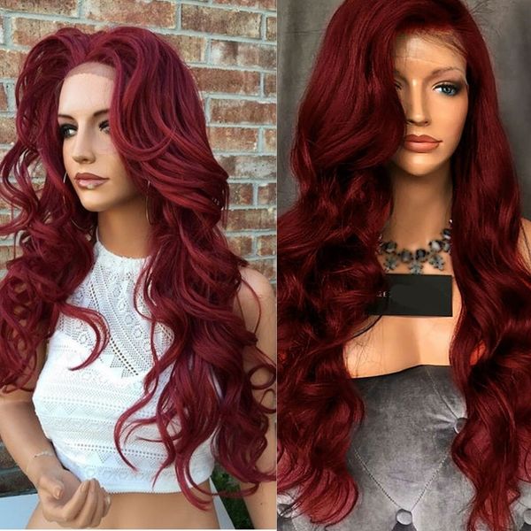 female elegant wine red wavy curly lace front high temperature hair wig full wig for fashion party, Black;brown
female elegant wine red wavy curly lace front high temperature hair wig full wig for fashion party, Black;brown