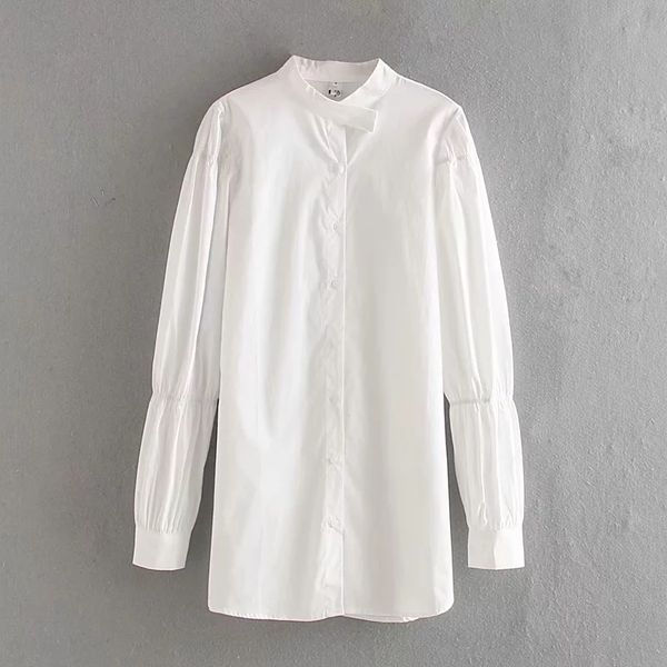 fashion women long sleeve cotton shirt 2020 spring leisure lady stand collar long blouses loose s6786, White
fashion women long sleeve cotton shirt 2020 spring leisure lady stand collar long blouses loose s6786, White