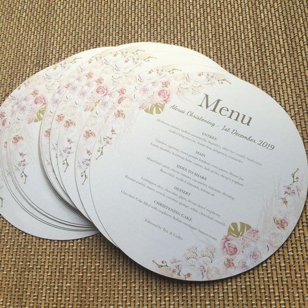 50pcs красивого меню paper card круглой формы бумага приглашения с пользовательской печатью других партий события поставка
50pcs красивого меню paper card круглой формы бумага приглашения с пользовательской печатью других партий события поставка