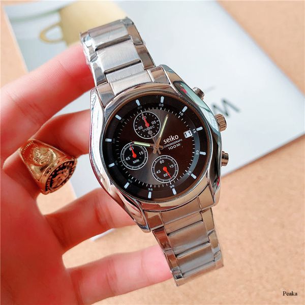 2020 new full-function large dial belt steel belt men's watch fashion sports atmosphere authentic trend men's watch, Slivery;brown
2020 new full-function large dial belt steel belt men's watch fashion sports atmosphere authentic trend men's watch, Slivery;brown