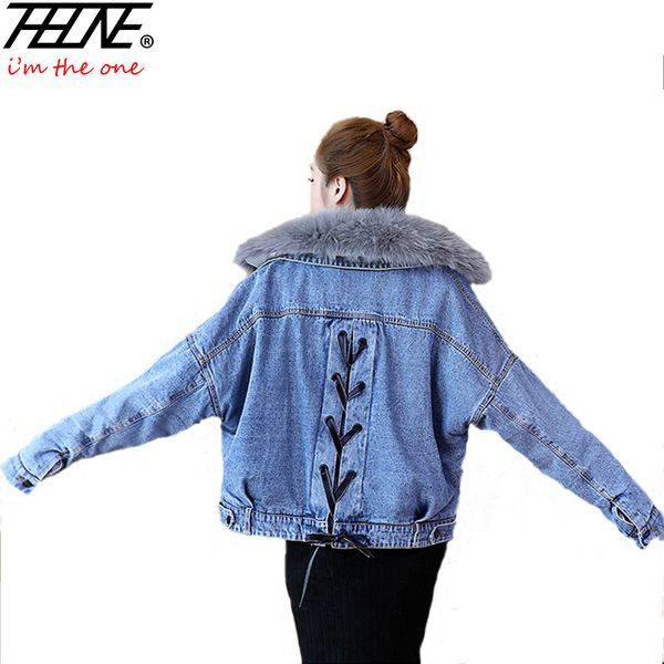 thhone winter parka women denim jackets big fur warm thick fleece snow coat overcoat outcoat lambswool winter jacket women, Black
thhone winter parka women denim jackets big fur warm thick fleece snow coat overcoat outcoat lambswool winter jacket women, Black