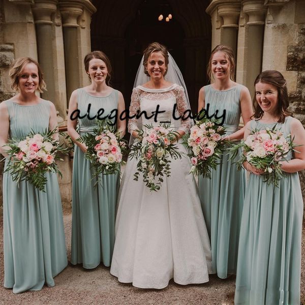 sage mint chiffon long bridesmaid dresses 2019 jewel neck ruffles flowy skirt bohemian country junior wedding guest party gowns, White;pink
sage mint chiffon long bridesmaid dresses 2019 jewel neck ruffles flowy skirt bohemian country junior wedding guest party gowns, White;pink