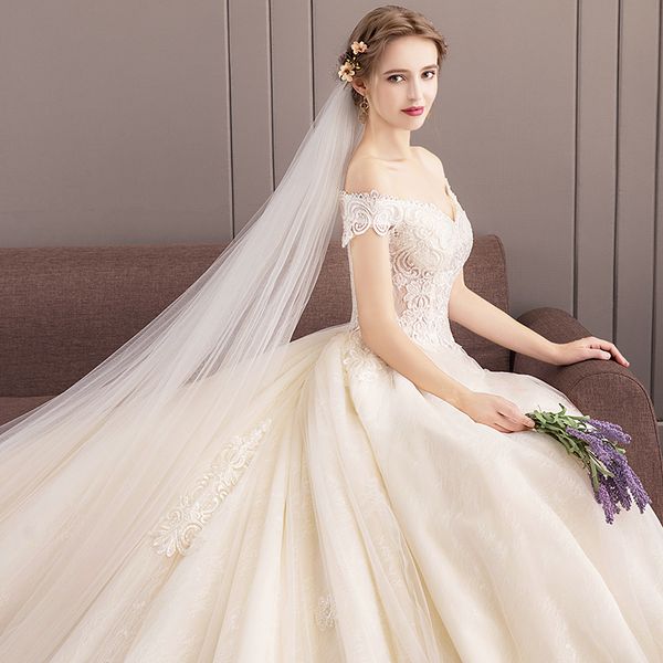 main light dress new neat, contracted sen is a princess dream bride trailing hepburn wind fairy, White
main light dress new neat, contracted sen is a princess dream bride trailing hepburn wind fairy, White