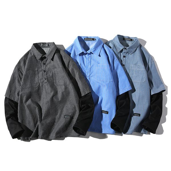 2020 spring lover рубашки хип-хоп ретро отворотом рубашки мужчины streetwear полосатый пуловер строчка втулки мужчин и женщин топы, White;black
2020 spring lover рубашки хип-хоп ретро отворотом рубашки мужчины streetwear полосатый пуловер строчка втулки мужчин и женщин топы, White;black