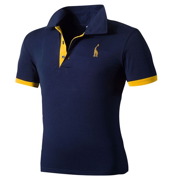 men 's fashion casual polo shirt personality giraffe embroidery design short -sleeve tees luxury polo men's clothing, White;black
men 's fashion casual polo shirt personality giraffe embroidery design short -sleeve tees luxury polo men's clothing, White;black
