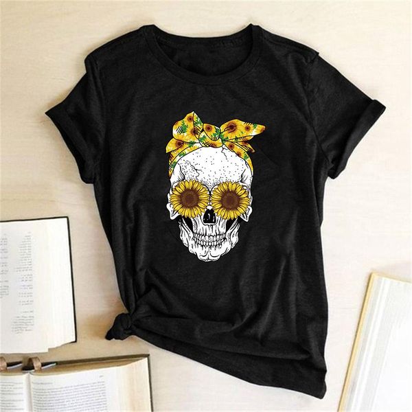 funny skull punk t shirt women fashion casual short sleeve sun flowers tshirts chemise femme mujer verano size s-2xl, White
funny skull punk t shirt women fashion casual short sleeve sun flowers tshirts chemise femme mujer verano size s-2xl, White