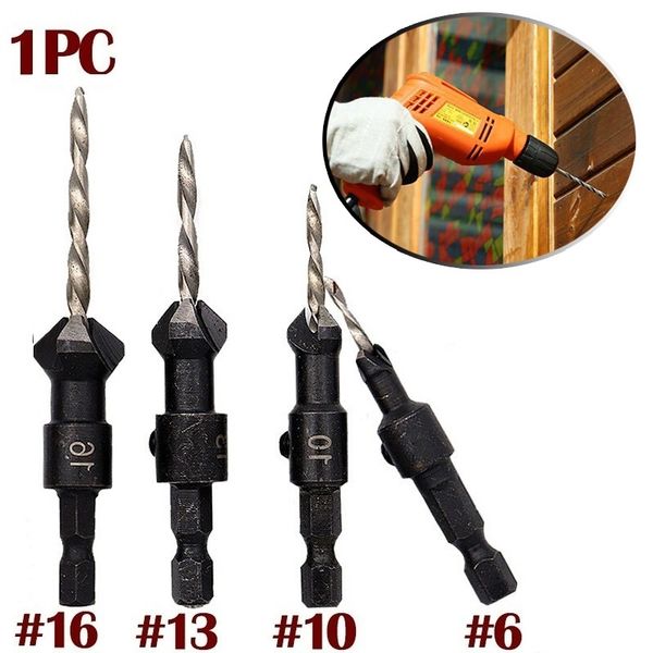 1pc wood woodworking 5 flute hss countersink drill bit set carpentry tool 6-16 
1pc wood woodworking 5 flute hss countersink drill bit set carpentry tool 6-16