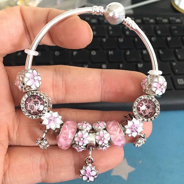 togory pink cherry blossoms charm bracelets with flower & crystal beads bracelets bangles for women lover fashion jewelry, Golden;silver
togory pink cherry blossoms charm bracelets with flower & crystal beads bracelets bangles for women lover fashion jewelry, Golden;silver