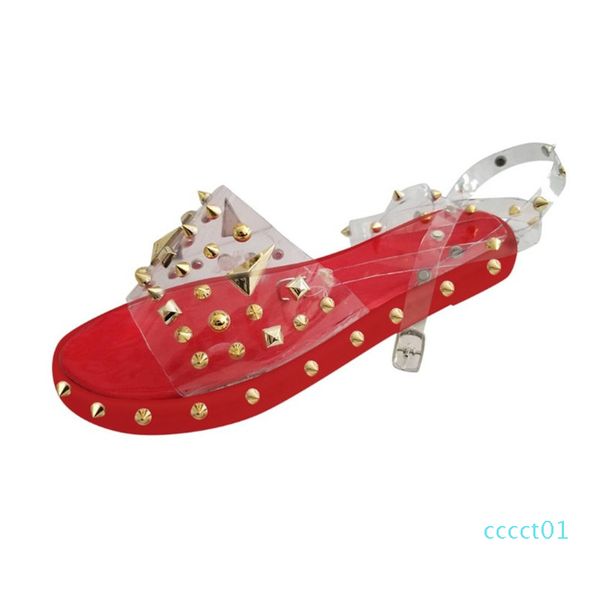 women rivet sandals large size sandals ladies 2020 summer transparent film flat fishmouth studs women's bling metal flats cool girl ct1, Black
women rivet sandals large size sandals ladies 2020 summer transparent film flat fishmouth studs women's bling metal flats cool girl ct1, Black