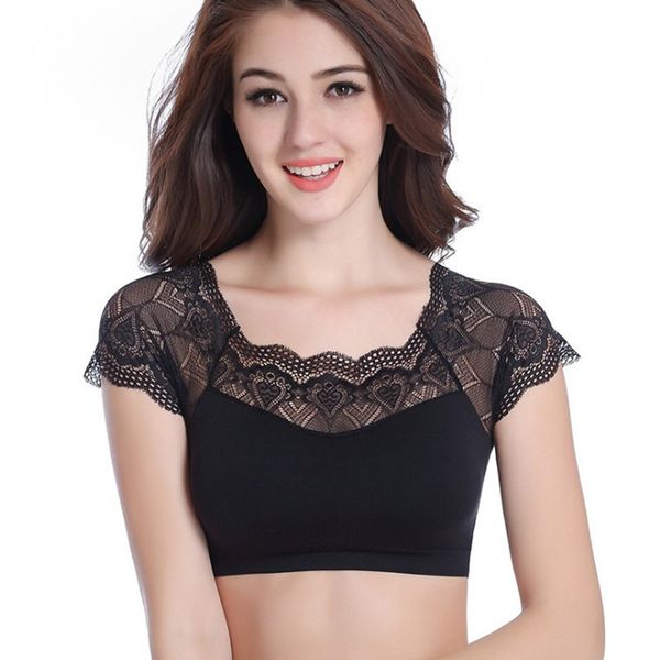 women's underwear with rotator cuff no underwire yoga wrap - slip - proof lace breast wipe seamless sports underwear s111 lc, Black;white
women's underwear with rotator cuff no underwire yoga wrap - slip - proof lace breast wipe seamless sports underwear s111 lc, Black;white