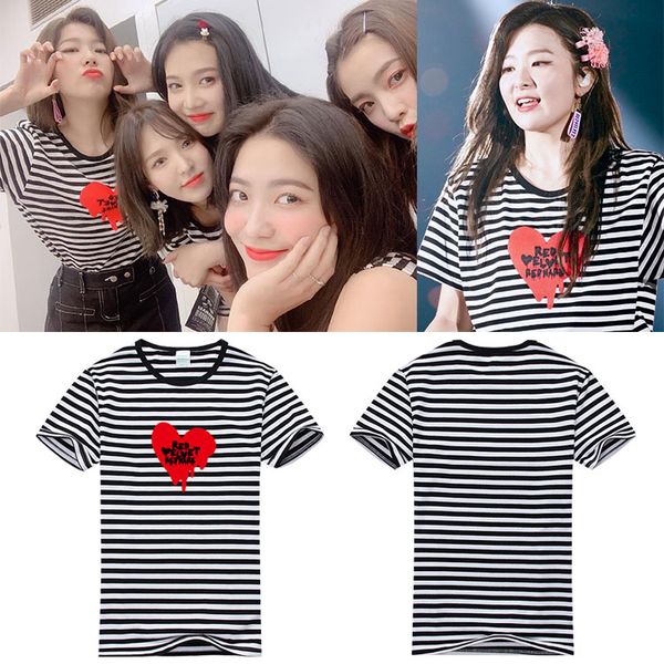 new korean fashion kpop redvelvet irene seulgi t shirts redmare striped k- tshirts women short sleeve hip hop tee shirt femme, White
new korean fashion kpop redvelvet irene seulgi t shirts redmare striped k- tshirts women short sleeve hip hop tee shirt femme, White