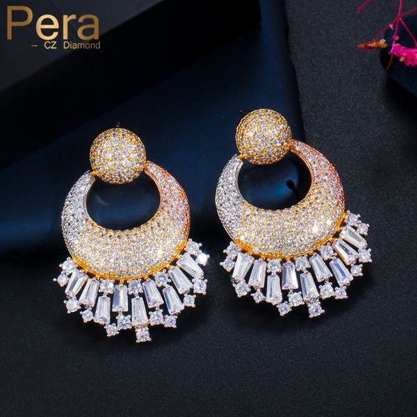 pera 42mm geometry full cz pave naija round big 3 tone gold wedding drop earrings fashion party jewelry for women er397, Golden;silver
pera 42mm geometry full cz pave naija round big 3 tone gold wedding drop earrings fashion party jewelry for women er397, Golden;silver