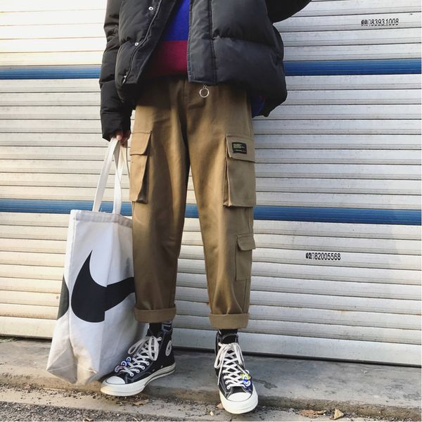 thick overalls men's fashion solid color casual multi-pocket overalls trousers man streetwear hip hop loose straight pants, Black
thick overalls men's fashion solid color casual multi-pocket overalls trousers man streetwear hip hop loose straight pants, Black