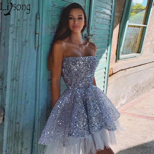 sparkly sequin tulle a-line backless hi-lo homecoming dress short birthday gown strapless mini prom dresses cocktail wear cheap, Black
sparkly sequin tulle a-line backless hi-lo homecoming dress short birthday gown strapless mini prom dresses cocktail wear cheap, Black