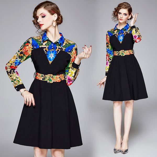 luxury elegant mini runway dresses long sleeve women party prom lapel neck floral ladies designer dress office print button shirt dress, Black;pink
luxury elegant mini runway dresses long sleeve women party prom lapel neck floral ladies designer dress office print button shirt dress, Black;pink