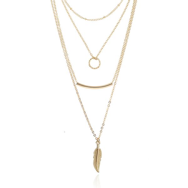 fashion creative multilayer chokers leaf pendant necklace simple alloy necklace jewelry accessories, Golden;silver
fashion creative multilayer chokers leaf pendant necklace simple alloy necklace jewelry accessories, Golden;silver