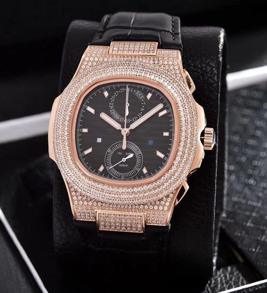 18k gold studded diamond woman watch sapphire crystal 40mm vault quartz men watch, Slivery;brown
18k gold studded diamond woman watch sapphire crystal 40mm vault quartz men watch, Slivery;brown