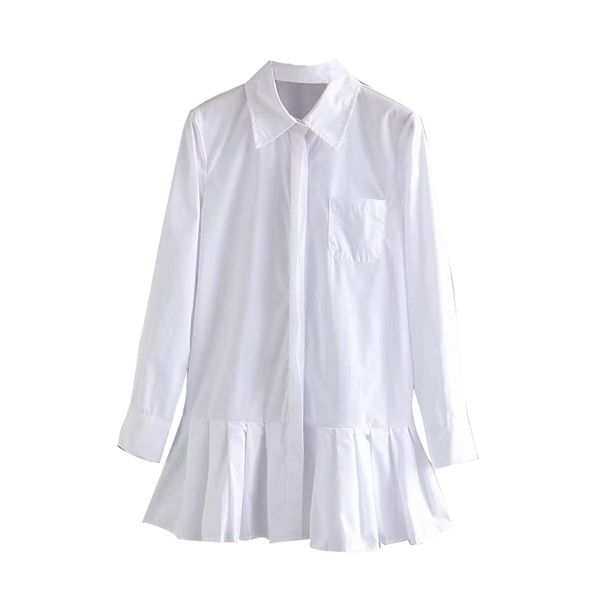 women white pleated shirt mini dress long sleeve turn down collar office dresses solid color casual a-line dress vestidos, Black;gray
women white pleated shirt mini dress long sleeve turn down collar office dresses solid color casual a-line dress vestidos, Black;gray