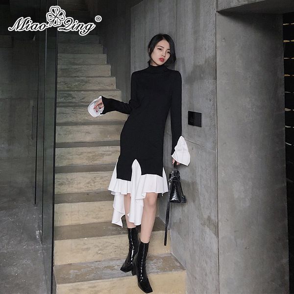miaoqing modis 2019 весна midi платье для женщин вязание лоскутное асимметричный bodycon платье элегантные дамы повседневная черные платья, Black;gray
miaoqing modis 2019 весна midi платье для женщин вязание лоскутное асимметричный bodycon платье элегантные дамы повседневная черные платья, Black;gray