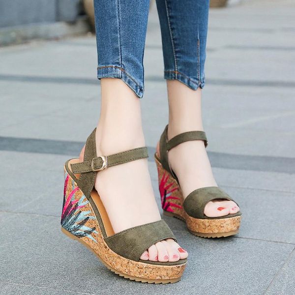 summer bohemian women high heels gladiator vintage leather ankle strap straw platform wedges shoes summer sandals, Black
summer bohemian women high heels gladiator vintage leather ankle strap straw platform wedges shoes summer sandals, Black