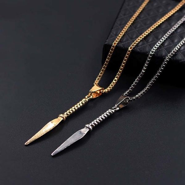 fashion gold silver new spearhead attack shape pendant necklaces mens womens jewelry box chain
fashion gold silver new spearhead attack shape pendant necklaces mens womens jewelry box chain