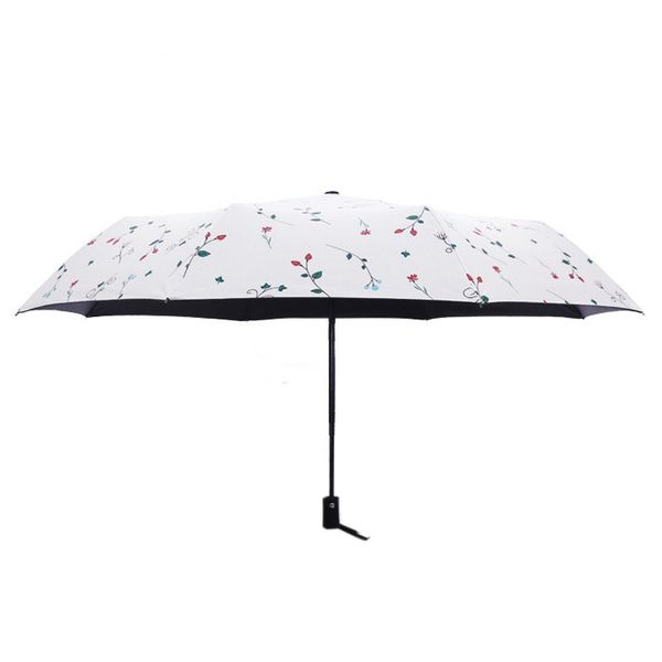 fully automatic small fresh umbrella rain woman three fold umbrella floral black coating anti uv sun guarda
fully automatic small fresh umbrella rain woman three fold umbrella floral black coating anti uv sun guarda