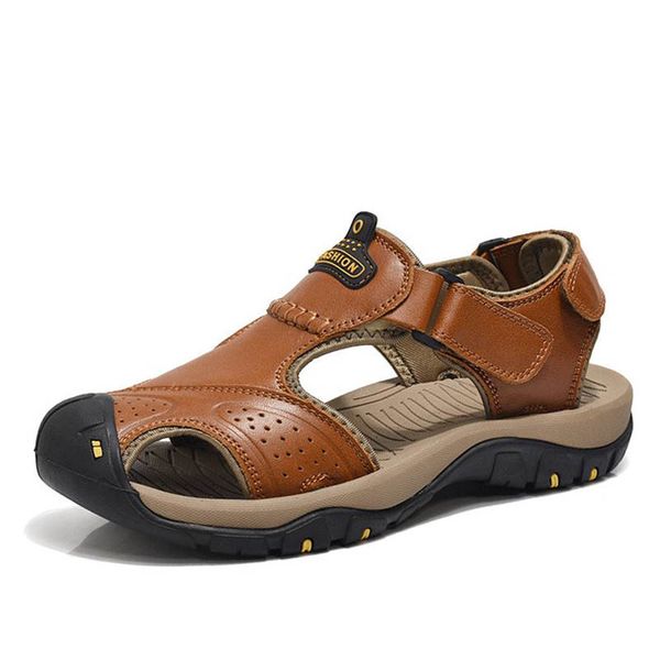 2019 summer new genuine leather out door shoes men sandals for male casual classic water walking beach sandalias sandal, Black
2019 summer new genuine leather out door shoes men sandals for male casual classic water walking beach sandalias sandal, Black