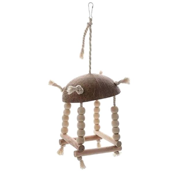 bird swings toys mini swing bird chewing coconut shell cage perch toy paw grinding ladder for parrot macaw bird hanging toy 
bird swings toys mini swing bird chewing coconut shell cage perch toy paw grinding ladder for parrot macaw bird hanging toy