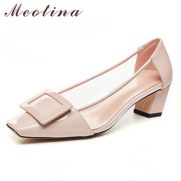 meotina high heels women pumps natural genuine leather block heels shoes patent leather transparent shoes ladies big size 33-42, Black
meotina high heels women pumps natural genuine leather block heels shoes patent leather transparent shoes ladies big size 33-42, Black