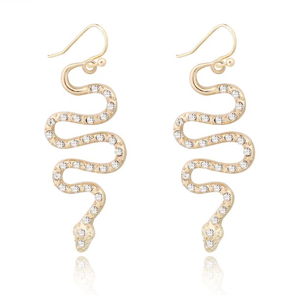 dayoff european cute rhinestone snake drop earings for women female jewelry gold color animal pendant party dangle earring e793, Silver
dayoff european cute rhinestone snake drop earings for women female jewelry gold color animal pendant party dangle earring e793, Silver