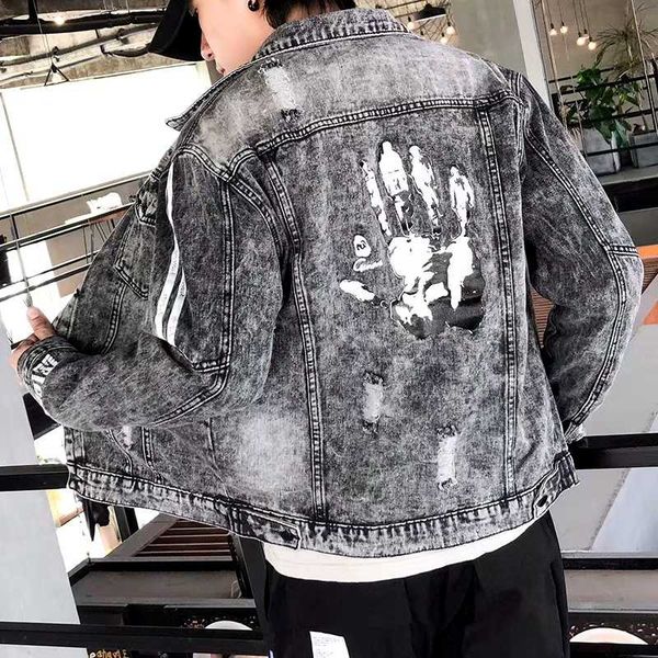 harajuku hand print hole chaqueta hombre streetwear jeans jacket men lapel solid hip hop windbreaker denim bomber jacket loose, Black;brown
harajuku hand print hole chaqueta hombre streetwear jeans jacket men lapel solid hip hop windbreaker denim bomber jacket loose, Black;brown