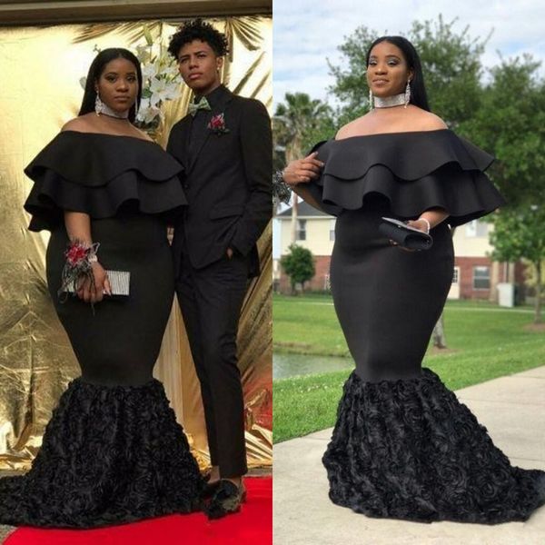 plus size african prom dresses 2019 black satin off shoulder ruched hand made flowers mermaid formal evening gowns
plus size african prom dresses 2019 black satin off shoulder ruched hand made flowers mermaid formal evening gowns
