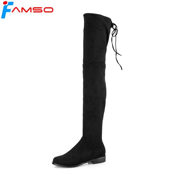 famso 2019 big size shoes for women boots autumn over the knee boots winter flats shoes women's warm thigh high black shoe
famso 2019 big size shoes for women boots autumn over the knee boots winter flats shoes women's warm thigh high black shoe