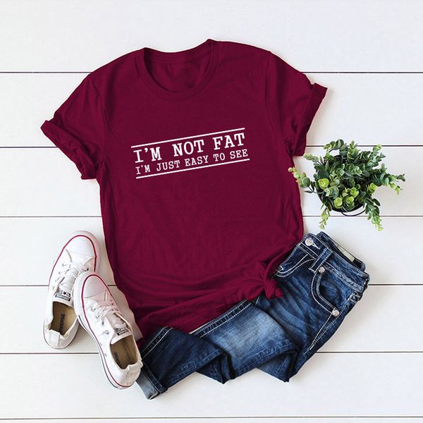 i' not fat letter printed t-shirts women summer tee 2020 graphics tshirt o-neck t shirt, White
i' not fat letter printed t-shirts women summer tee 2020 graphics tshirt o-neck t shirt, White