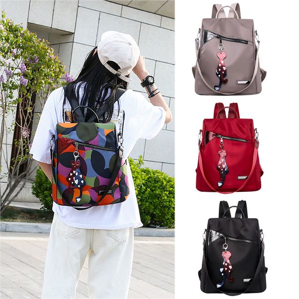 fashion backpack for women large capacity simple stylish waterproof nylon student bag zipper pendant satchels square backpacks
fashion backpack for women large capacity simple stylish waterproof nylon student bag zipper pendant satchels square backpacks