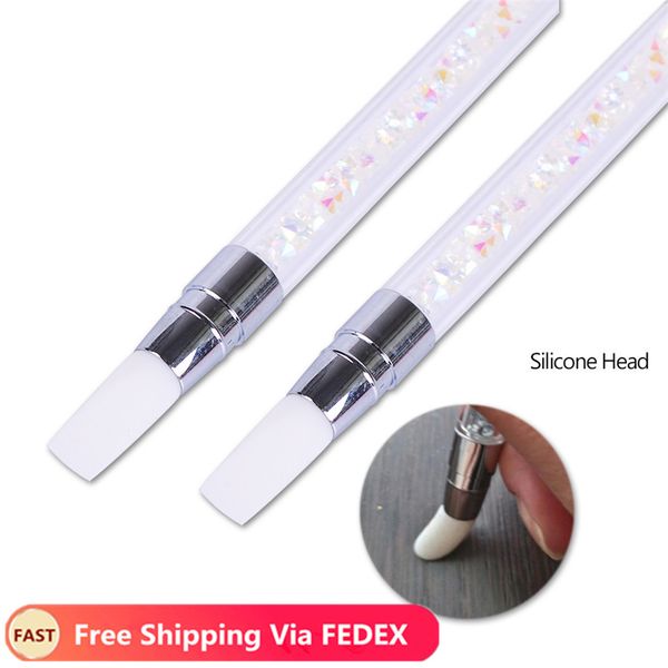 dual-ended 2 ways silicone nail art sculpture pen 3d carving diy glitter powder liquid manicure dotting brush, Yellow
dual-ended 2 ways silicone nail art sculpture pen 3d carving diy glitter powder liquid manicure dotting brush, Yellow