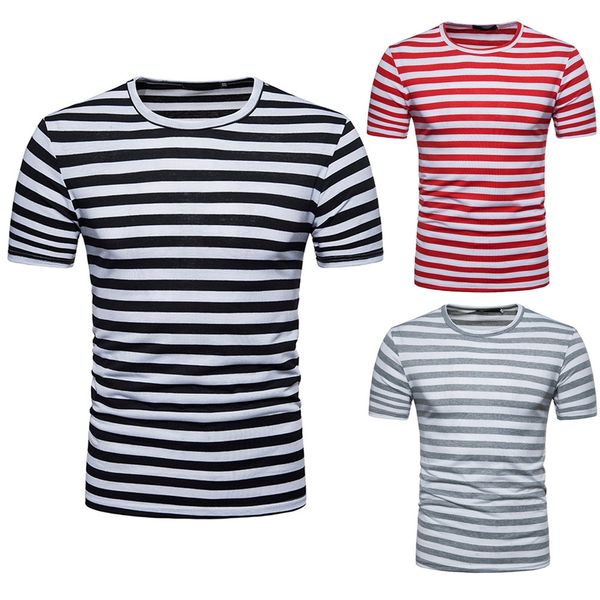 jaycosin 2019 fashion men's summer casual stripe round neck pullover t-shirt 19jan30, White;black
jaycosin 2019 fashion men's summer casual stripe round neck pullover t-shirt 19jan30, White;black