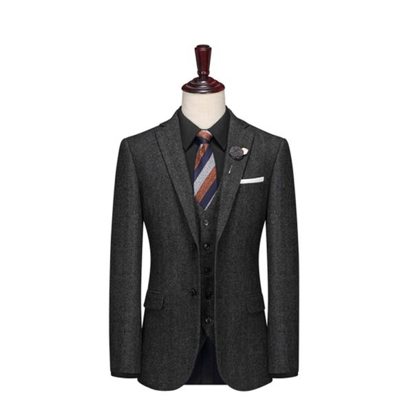 wool woolen dark herringbone retro tweed men suit blazers tailored made wedding men suits 3 piece, White;black
wool woolen dark herringbone retro tweed men suit blazers tailored made wedding men suits 3 piece, White;black