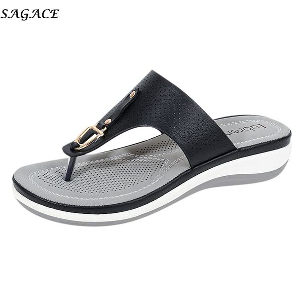 agace new women slippers beach sandals fashion european style wedges heel slip on leisure comfort fashion shoes, Black
agace new women slippers beach sandals fashion european style wedges heel slip on leisure comfort fashion shoes, Black
