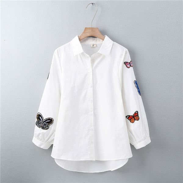 

cute blossom brushing blouse shirt women casual long mouths blouse women's blouses lent herfst born, White